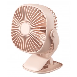 Batus DF2003P Cordless Desk Clip Fan - Pink