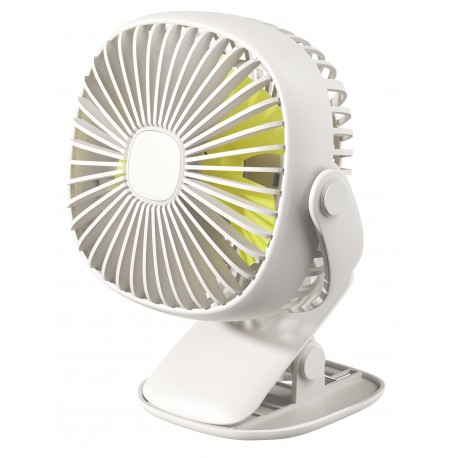 Batus DF2003W Cordless Desk Clip Fan - White