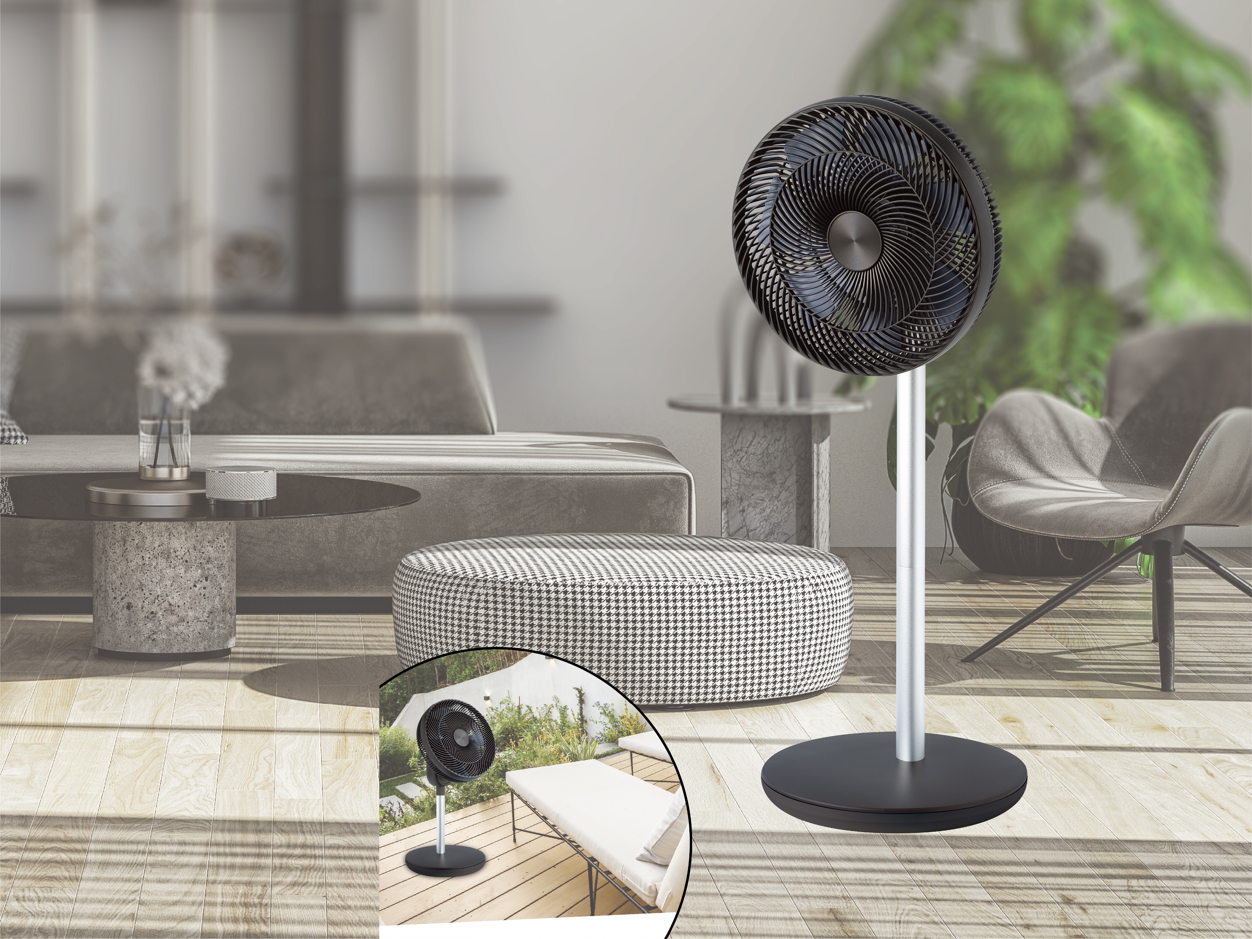 origo CF1819 3D Convection Stand Fan - Bronze Black - ORIGIN